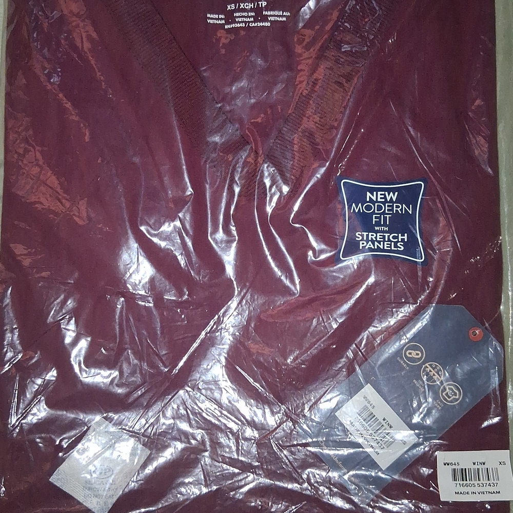 Cherokee Workwear Wine Scrub Top